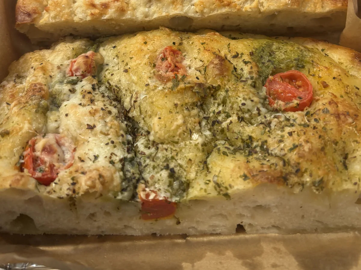 Focaccia with cherry tomatoes
